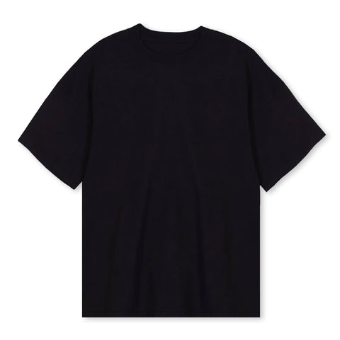 X- Large Black Oversized Dropped Shoulders Tee